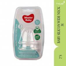 MASTER BABY SILICON WIDE NECK 2IN1 PACK (M)
