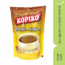 KOPIKO 3IN1 BROWN COFFEE POUCH (25GMX10'S)