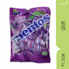 MENTOS CHEWY DRAGEES POUCH BAG GRAPE 97.2GM