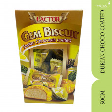 LACTOR GEM BISCUIT DURIAN CHOCO COATED (50G)