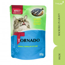 TORNADO ADULT CAT MACKEREL IN GRAVY 4(80GMX15'S)