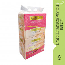 ROYAL GOLD TWIN TONE FACE TISSUE 16(80SX4) FREE GIFT