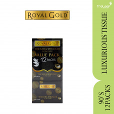 ROYAL GOLD LUXURIOUS WHITE TRAVEL PACK TISSUE 3 PLY (90'SX12)