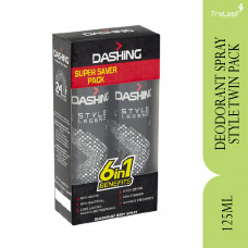 DASHING FOR MEN DEODORANT BODY SPRAY STYLE TWIN PACK (125ML)