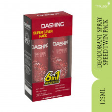 DASHING FOR MEN DEODORANT BODY SPRAY SPEED TWIN PACK (125ML)