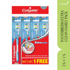 COLGATE TOOTHBRUSH EXTRA CLEAN FAMILY PACK BUY 3+1
