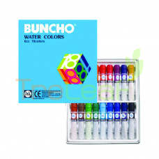 STATIONERY BUNCHO WATER COLOUR 6CC 18 COLOUR